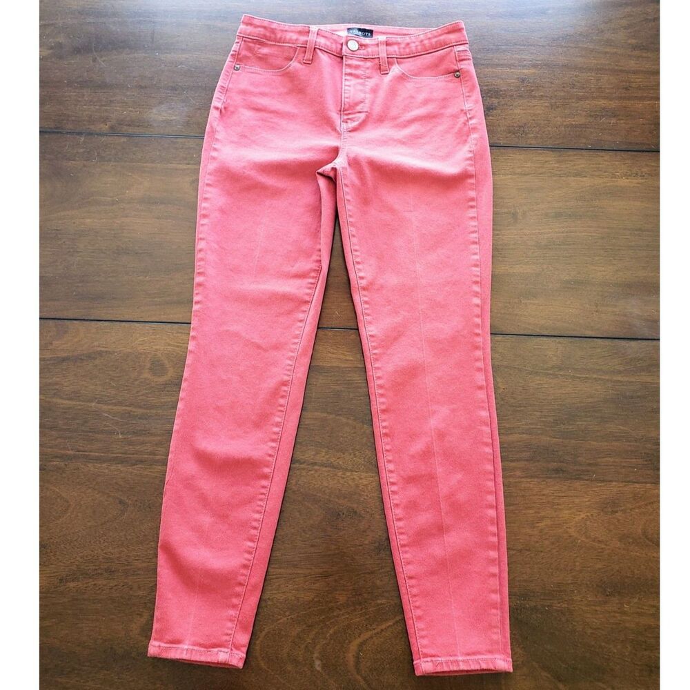 Talbot Flawless High-Waist Jegging Size 4 Slimming Skinny Tapered Leg Pink Coral - Picture 2 of 11